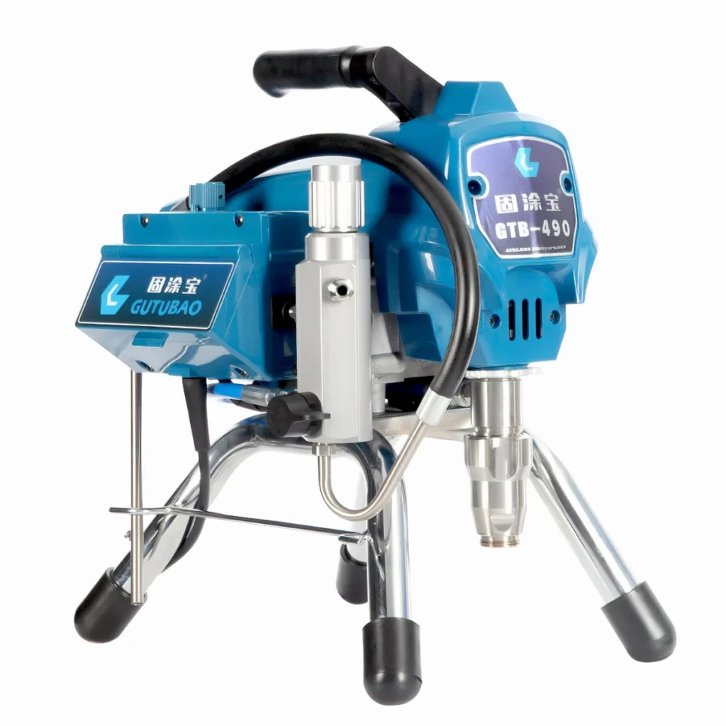 GTB-490 Stainless steel electric airless paint sprayer, 1000W power, high cost-performance alternative model of Graco 490/390 series, suitable for professional wall spraying.
