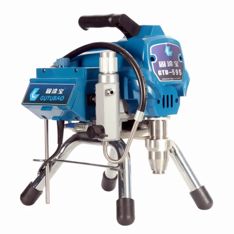 GTB-595 Airless Paint Sprayer powered by a 2200W brushless motor, designed for efficient medium-sized residential wall painting.