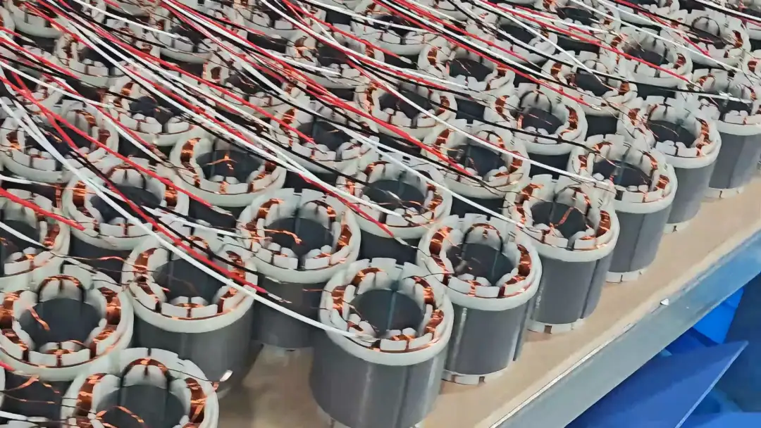 OEM mass production line of brushless sprayer pump motor stators with pure copper windings.