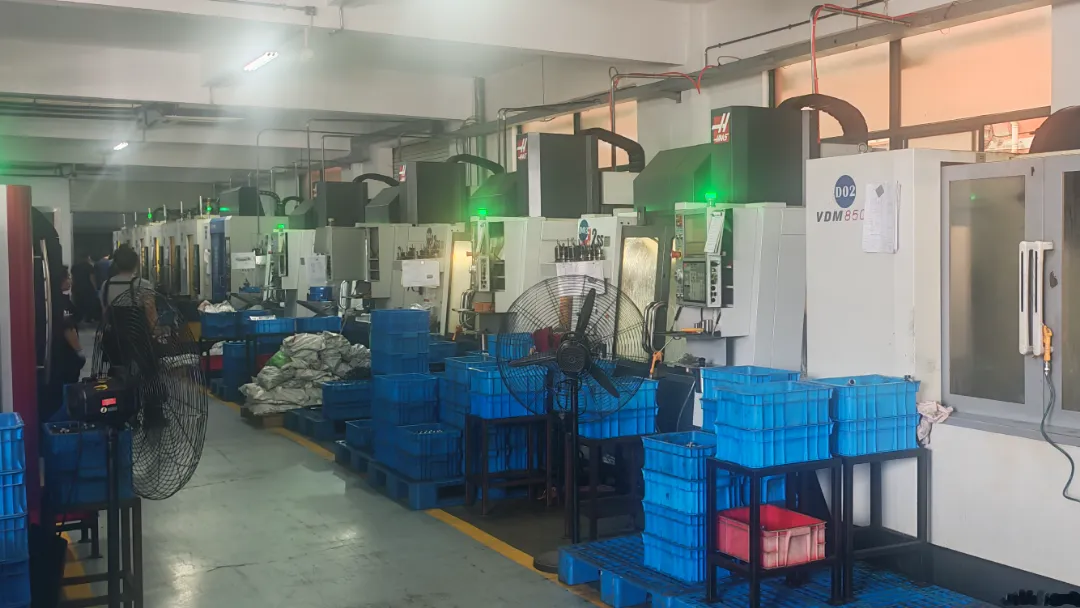Large scale GUTUBAO factory featuring advanced Brother and Haas CNC machine array for sprayer pump parts