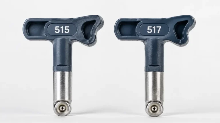 515 vs 517 spray tip side-by-side comparison showing orifice code markings